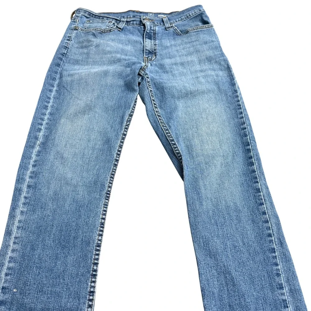 George‎ Athletic Jeans Mens 32x32(32x31) Medium Wash Straight Leg Denim Pants